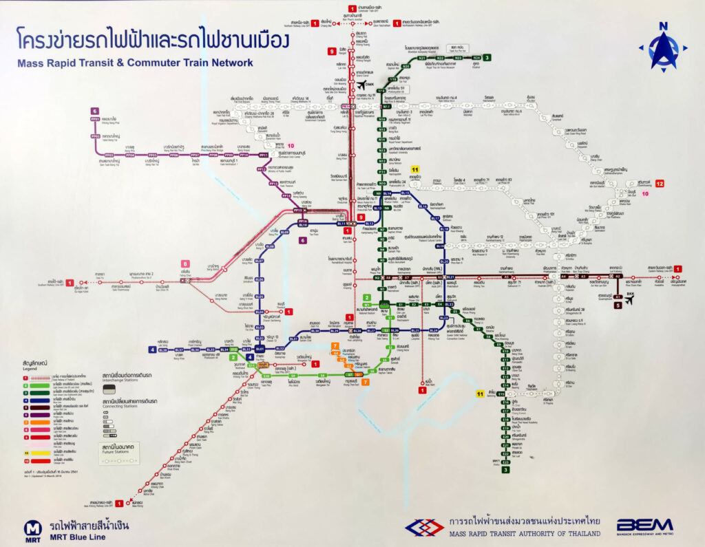 Liniennetzplatz Bangkok Öffentliche Verkehrsmittel